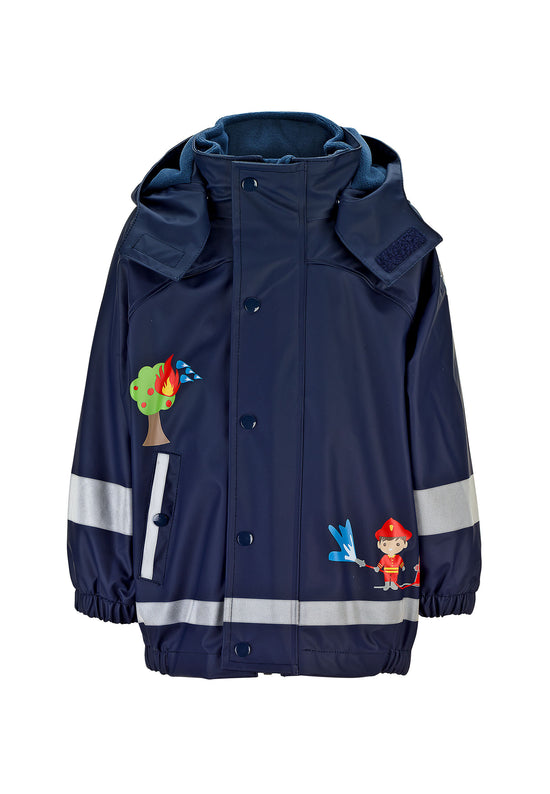 Sterntaler Regenjacke mit Innenjacke und Feuerwehrprint