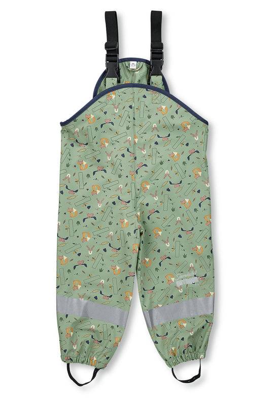 Sterntaler Regenträgerhose Waldtiere ungefüttert, wasserdicht