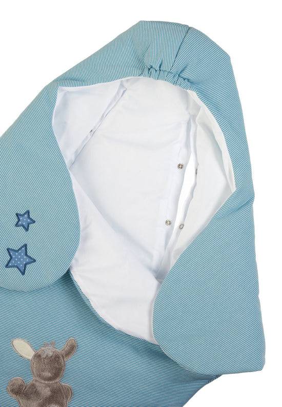 Sterntaler Einschlagdecke wattiert Esel Emmi aus Jersey, Blau Clearance-Verkauf