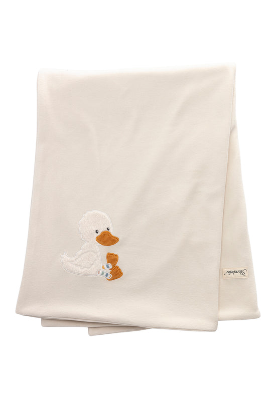 Sterntaler Babydecke Ente Edda aus wärmendem Microfleece in ecru