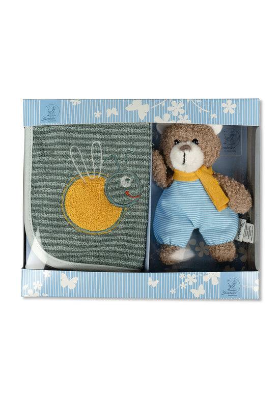 Sterntaler Geschenk-Set Bär Ben in Grün, Braun und Blau