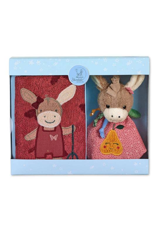 Sterntaler Baby Geschenk-Set Esel Emmily Rosenholz