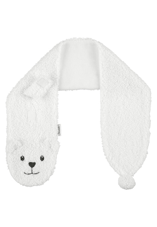 Sterntaler Kinderschal aus Teddyplüsch mit Tiergesicht Eisbär Neueste Mode