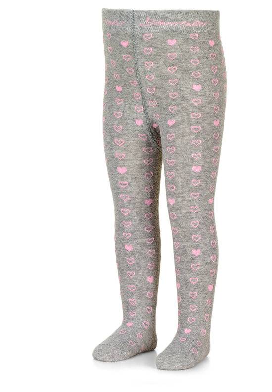 Sterntaler Strumpfhose Herzen in Hellgrau mel. oder Ecru
