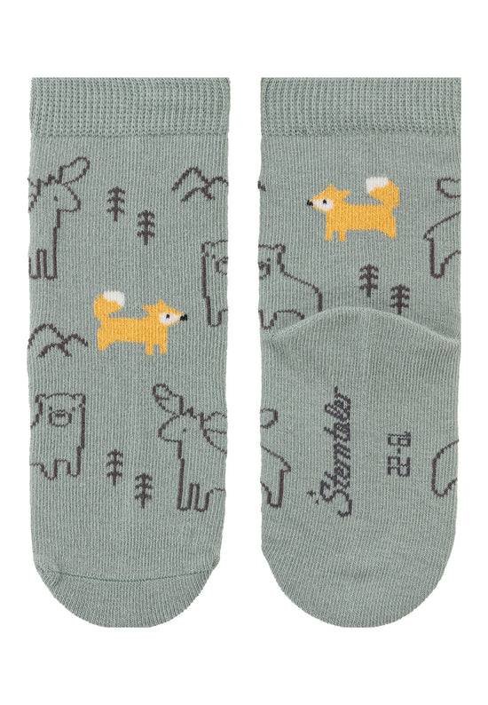 Sterntaler Socken 3er Pack Waldtiere, Tatzen und Rippenmuster Fabrikverkauf