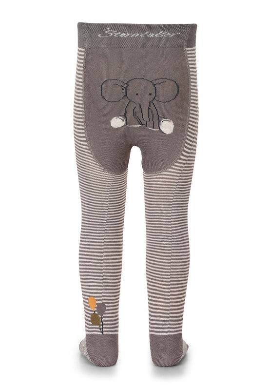 Sterntaler Krabbelstrumpfhose mit Po-Motiv Elefant Eddy, Grau Blitzverkäufe