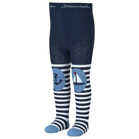 Sterntaler Krabbelstrumpfhose Leuchtturm mit Ringel in marine