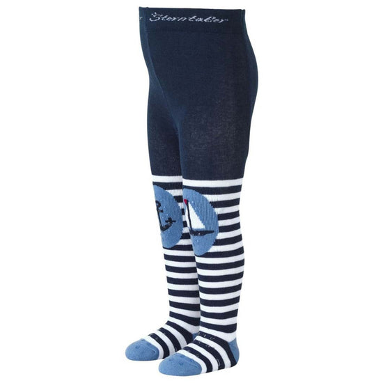 Sterntaler Krabbelstrumpfhose Leuchtturm mit Ringel in marine Sonderangebot