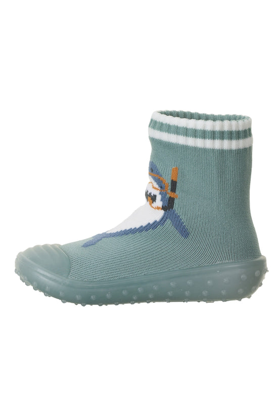 Sterntaler Adventure-Socks mit Motiv Hai in Dunkelgrün Preisnachlass
