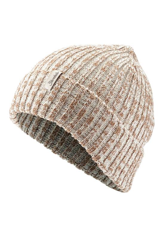 Sterntaler Mütze aus Strickware und Melange- Muster