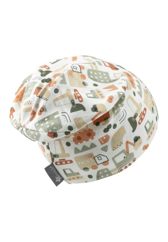 Sterntaler Beanie aus Sweat bedruckt mit Baustellen-Motiv Heißer Verkauf
