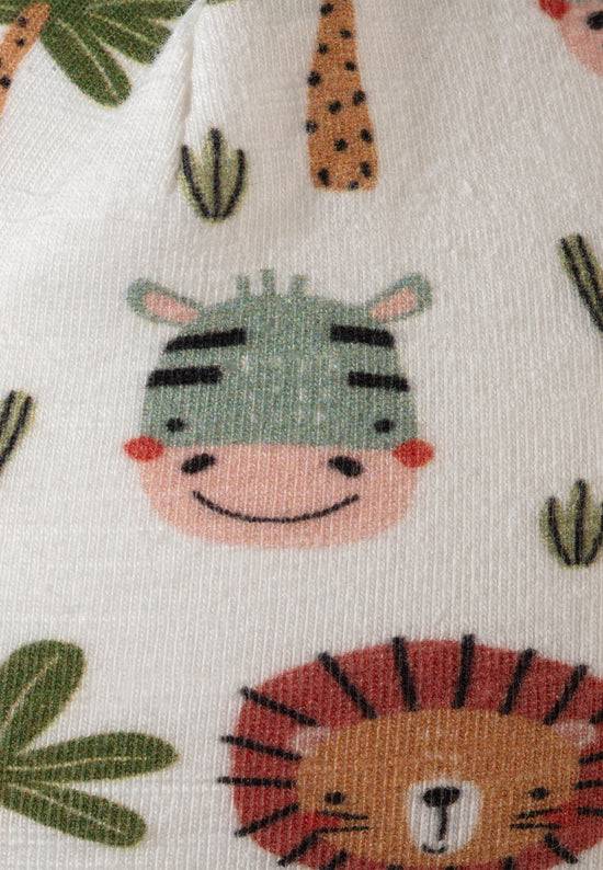 Sterntaler Beanie bedruckt mit niedlichen Safari-Tieren in ecru Top Angebot