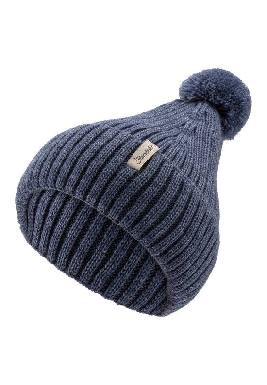 Sterntaler Mütze aus Strickware und Melange Optik
