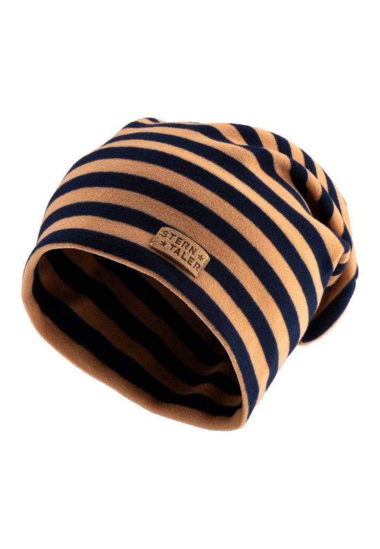 Sterntaler Beanie aus Microfleece bedruckt mit Ringeln
