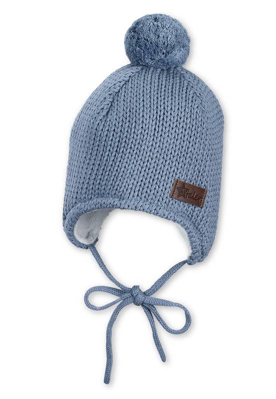 Sterntaler Strickmütze mit Bommel in verschiedenen Farben