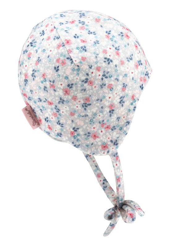 Sterntaler Inkamütze bedruckt mit Streublumen aus Strickware Letzter Tag