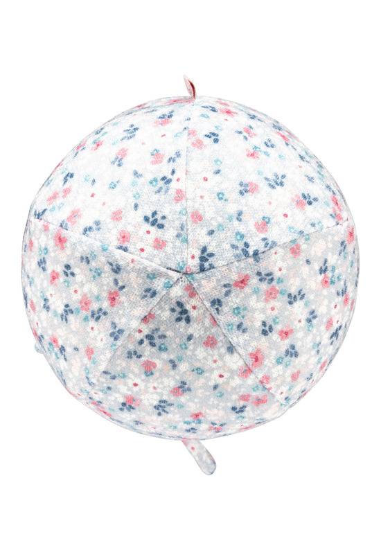 Sterntaler Inkamütze bedruckt mit Streublumen aus Strickware Letzter Tag