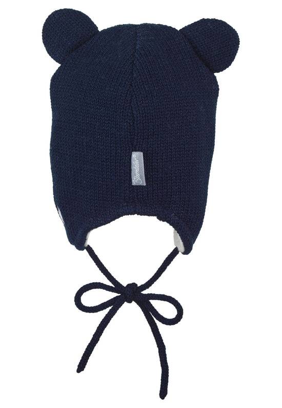 Sterntaler Strickmütze aus Wolle (Merino) mit Bärengesicht Bis zu 50% Rabatt