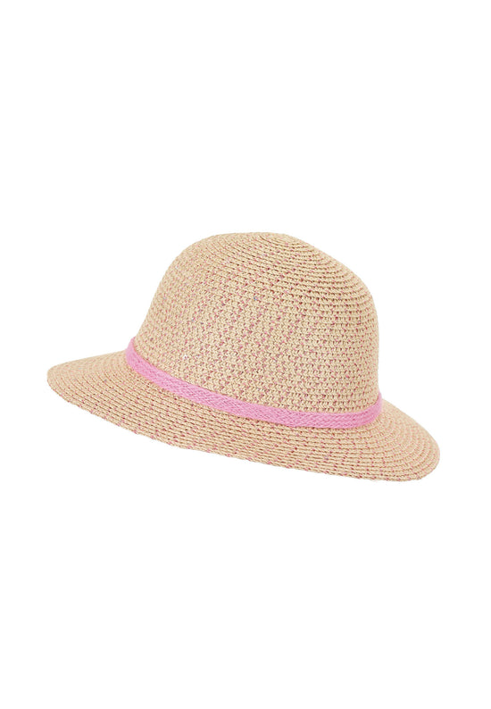 Sterntaler Strohhut Mädchen mit rosa Pailetten