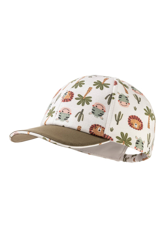 Sterntaler Baseballcap bedruckt mit Safari-Tieren in ecru