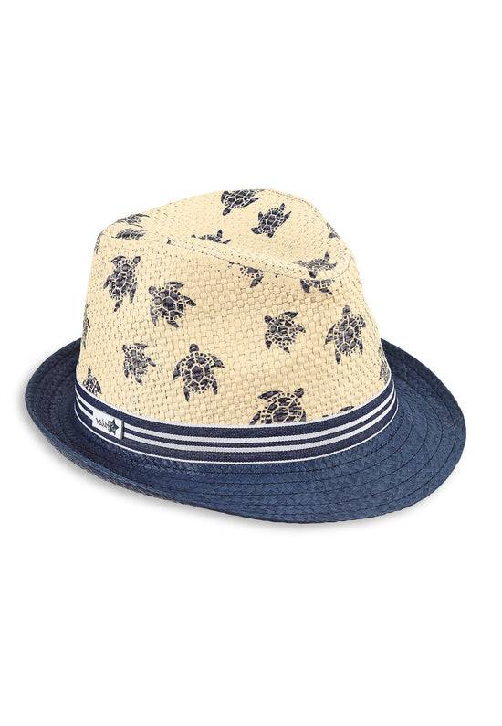 Sterntaler Strohhut mit "Turtle" Print und gestreiftem Band Super Rabatt