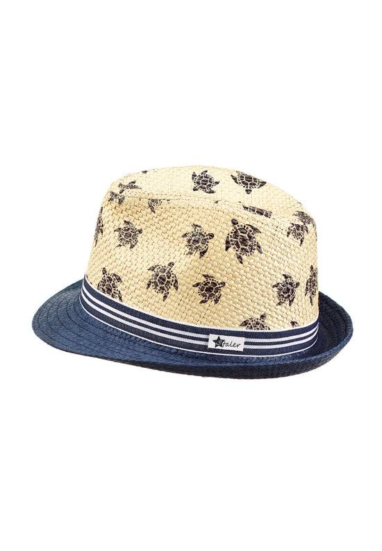 Sterntaler Strohhut mit "Turtle" Print und gestreiftem Band Super Rabatt