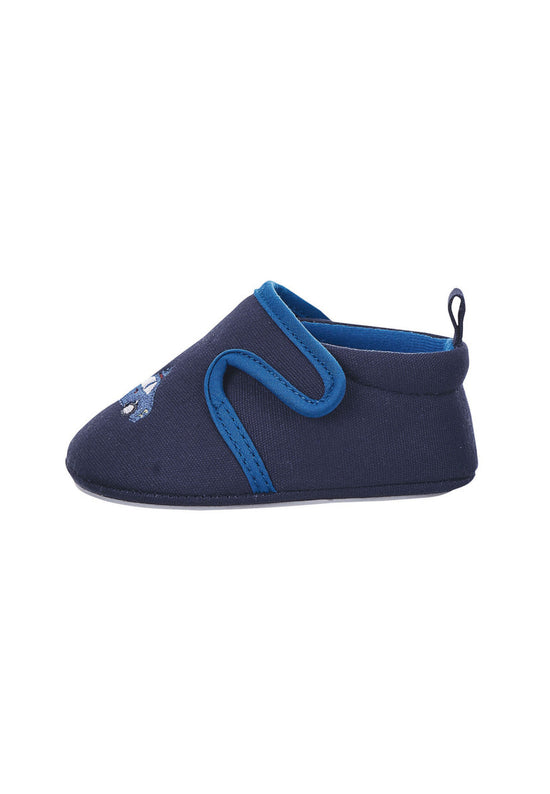 Sterntaler Baby-Krabbelschuh Auto aus Canvas in Marine