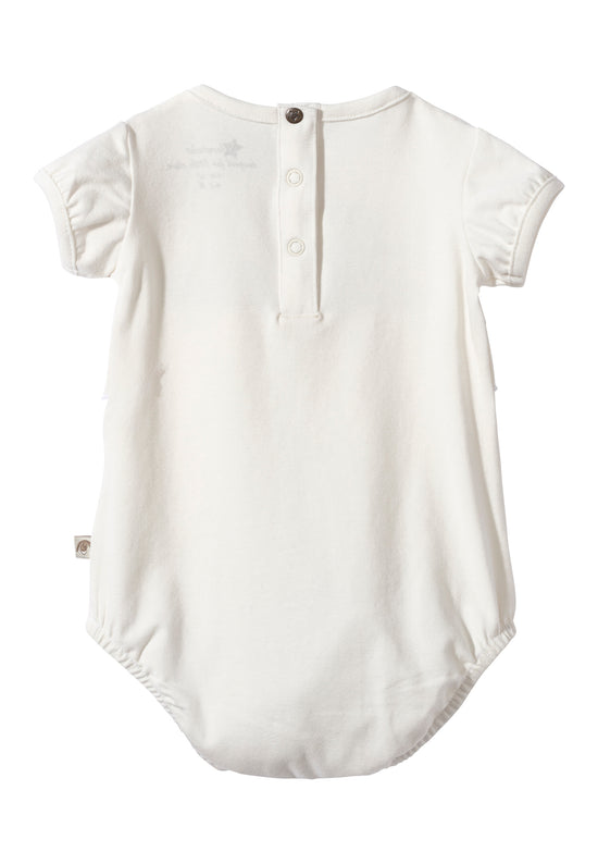 Sterntaler Baby Body Hase Happy mit kurzen Puffärmeln in ecru Vatertagsangebot