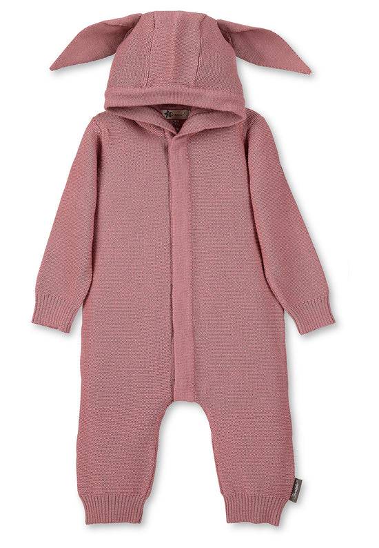 Sterntaler Strick-Overall aus Wolle (Merino) mit Kapuze