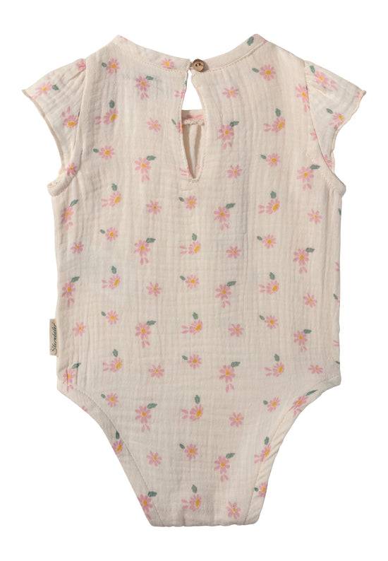 Sterntaler Baby Body bedruckt mit Gänseblümchen in ecru Zeitlich begrenztes Angebot
