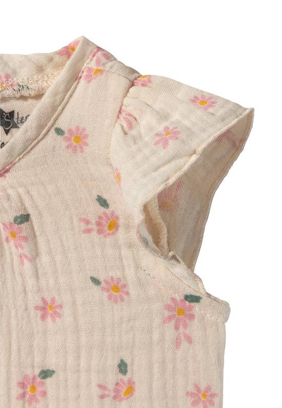 Sterntaler Baby Body bedruckt mit Gänseblümchen in ecru Zeitlich begrenztes Angebot
