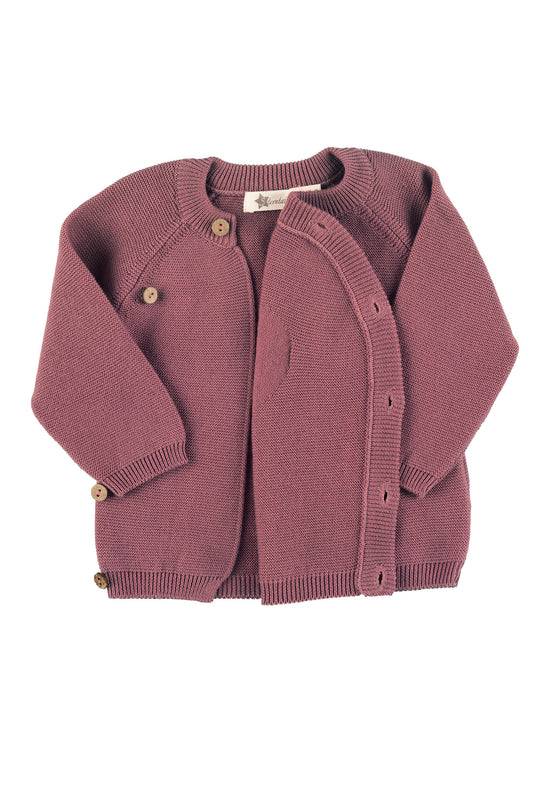 Sterntaler GOTS Strick-Jacke in Flieder oder Rosa mit Motiv Große Rabatte
