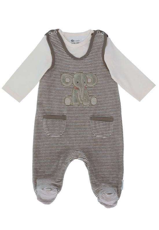 Sterntaler Baby Strampler aus Nicki, Motiv Elefant Eddy, Grau
