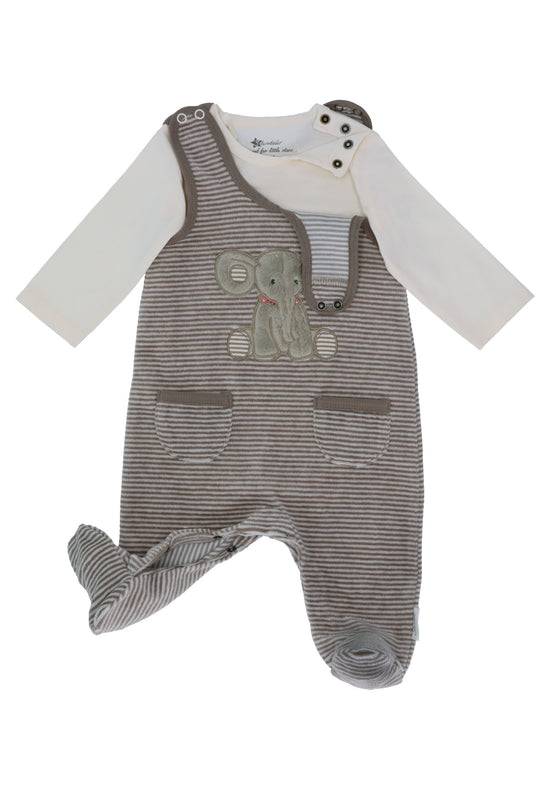 Sterntaler Baby Strampler aus Nicki, Motiv Elefant Eddy, Grau Saisonale Angebote