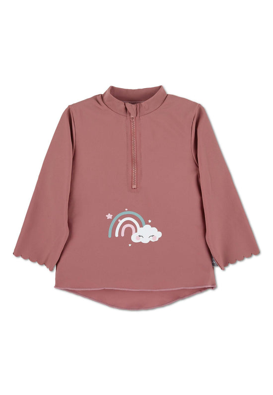 Sterntaler Langarm-Schwimmshirt in rosa mit Regenbogen-Motiv Wochenangebot