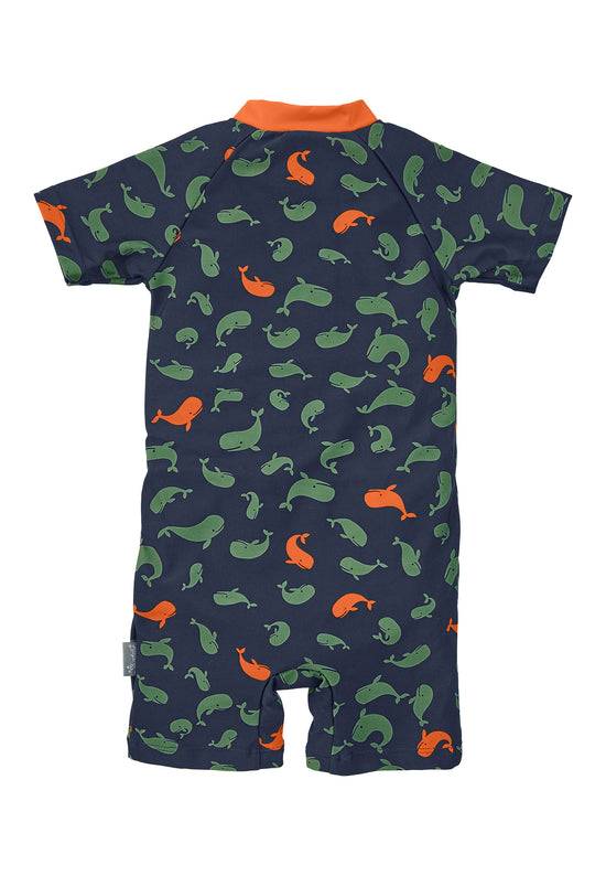 Sterntaler Schwimmanzug Jungen in Marine, Allover-Print Wale Kostenloser Versand international