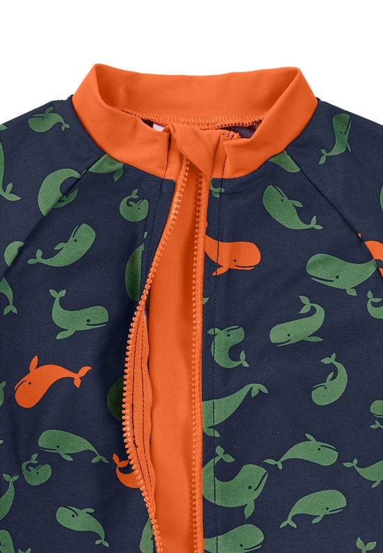 Sterntaler Schwimmanzug Jungen in Marine, Allover-Print Wale Kostenloser Versand international
