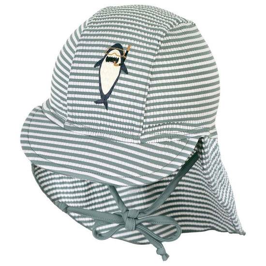 Sterntaler Schirmmütze mit Nackenschutz mit Hai-Motiv