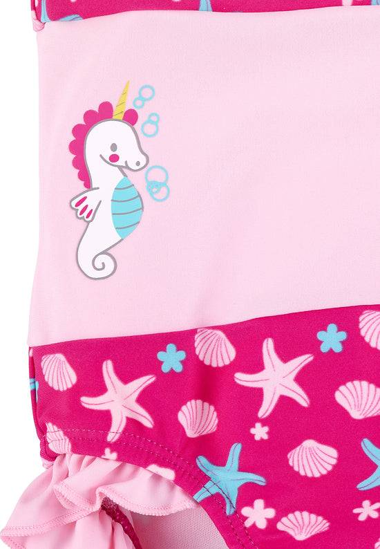 Sterntaler Badeanzug mit Rüschen in Magenta, UV-Schutz 50+ 50% Rabatt für begrenzte Zeit