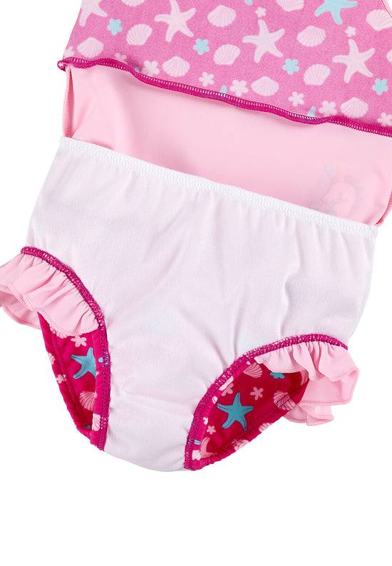 Sterntaler Badeanzug mit Rüschen in Magenta, UV-Schutz 50+ 50% Rabatt für begrenzte Zeit