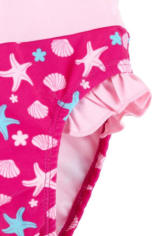 Sterntaler Badeanzug mit Rüschen in Magenta, UV-Schutz 50+ 50% Rabatt für begrenzte Zeit