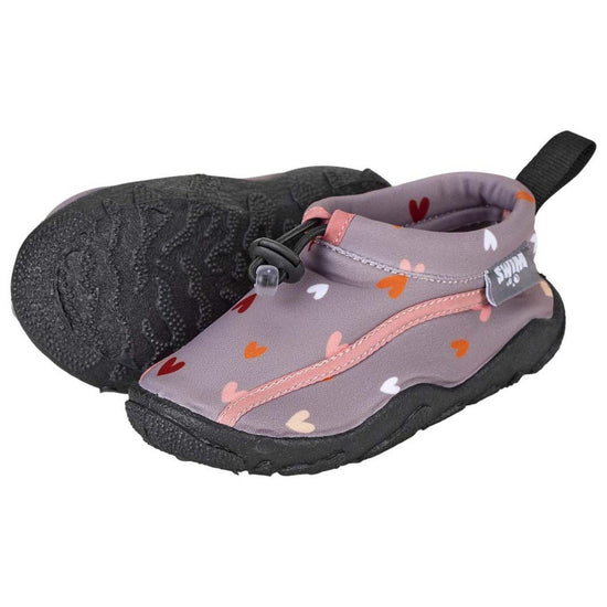 Sterntaler Aqua-Schuh Kinder Lila mit allover Herzen Print