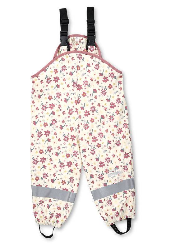 Sterntaler Regenträgerhose Blumen ungefüttert mit Reflektoren