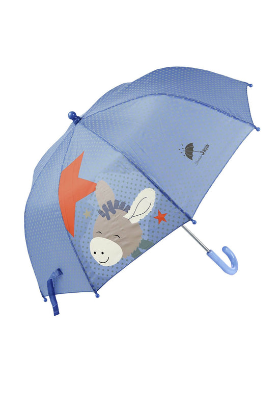 Sterntaler Kinder Regenschirm Esel Emmi Blau, Grau und Orange Günstig kaufen