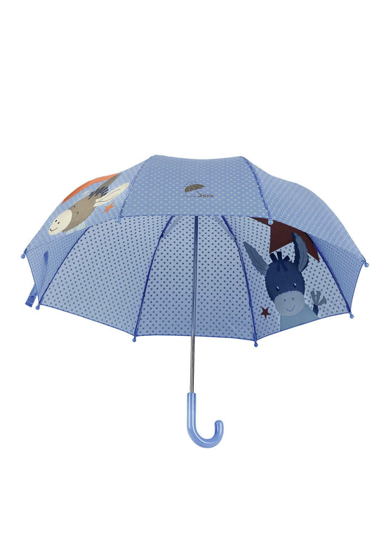 Sterntaler Kinder Regenschirm Esel Emmi Blau, Grau und Orange Günstig kaufen