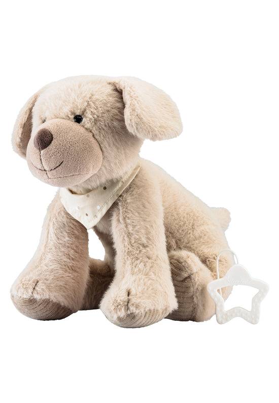 Sterntaler Spieluhr Hund Lucky in graubeige, groß