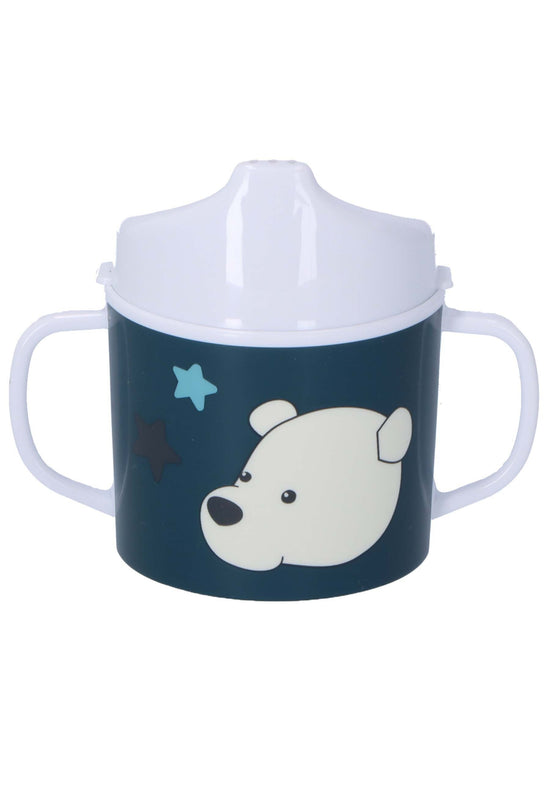 Sterntaler Henkeltasse mit Trinkaufsatz Eisbär Elia, türkis
