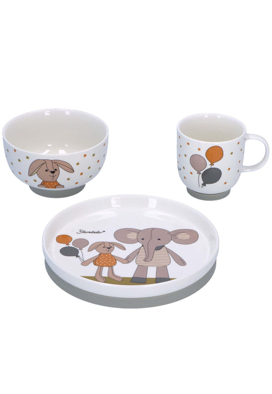 Sterntaler Porzellan-Geschirr-Set Elefant Eddy + Hase Happy