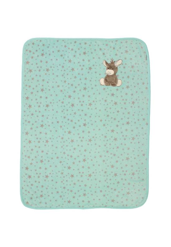 Sterntaler Plüsch-Decke Esel Emmi in Türkis, 100x75cm Günstiger Verkauf