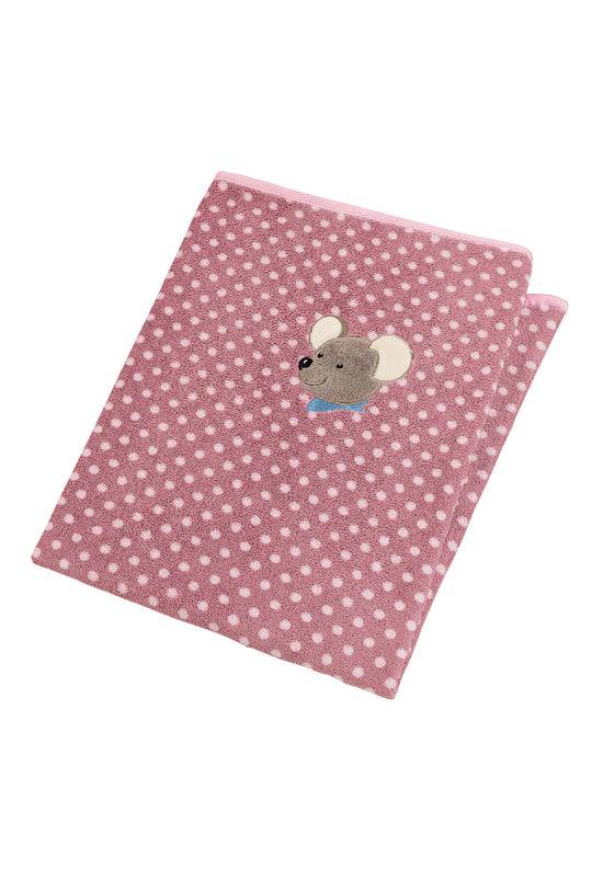 Sterntaler Plüsch-Decke Maus Mabel in Rosa mit hellen Punkten